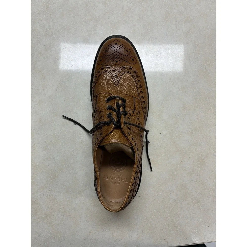 Joseph Cheaney Avon Grain Leather Brogue Men 11UK 45EU Almond Wingtip Derby Shoe
